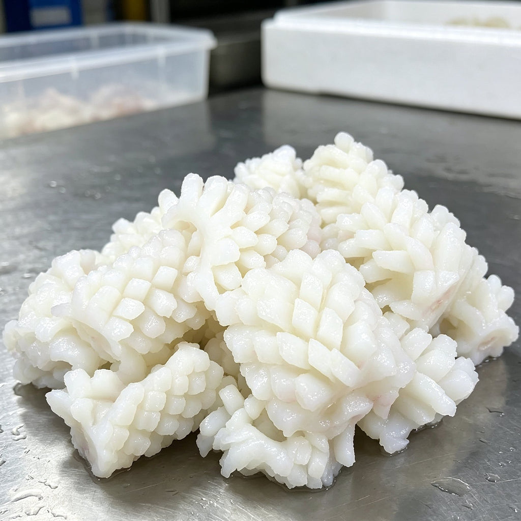 Premium Flower Cut Scored Squid