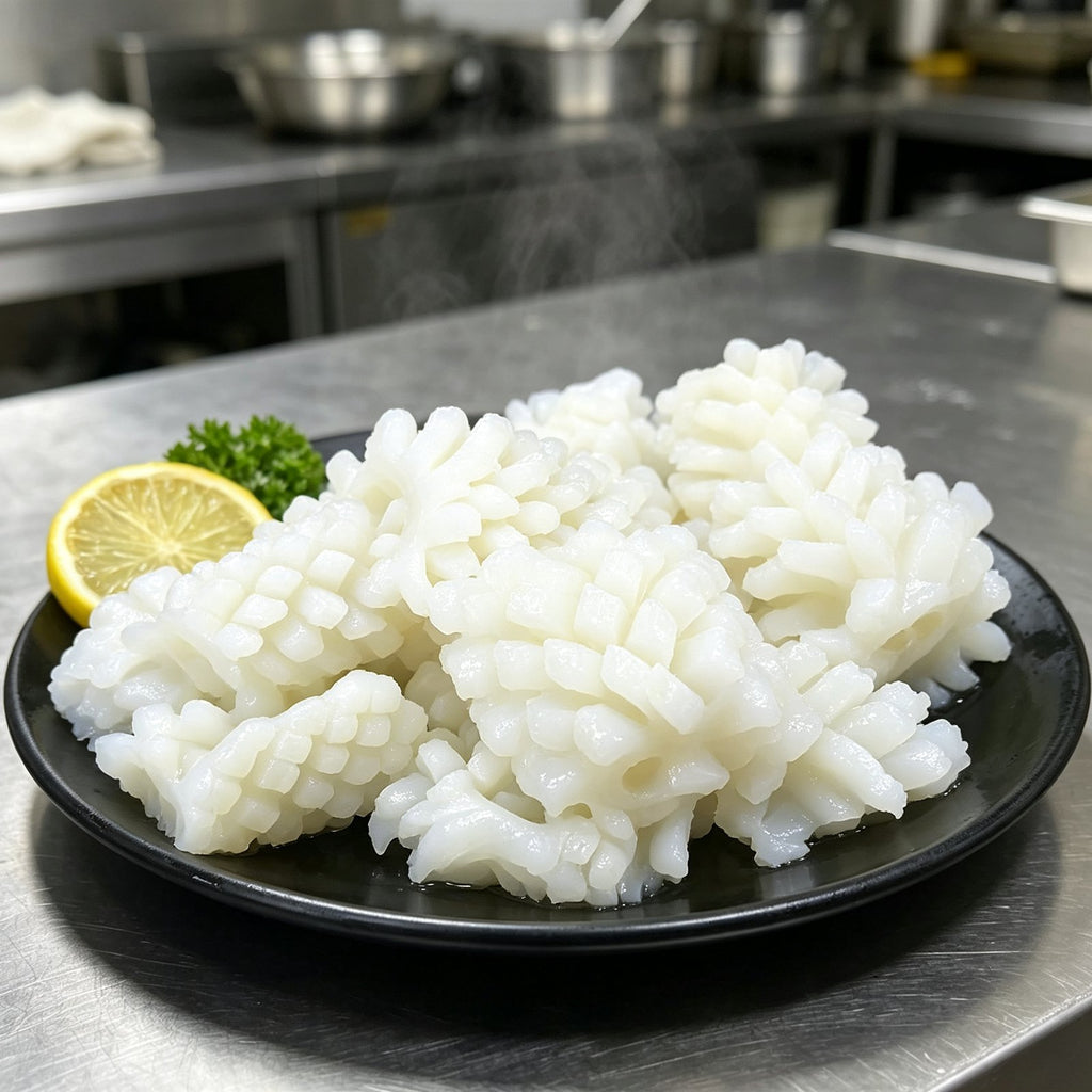 Premium Flower Cut Scored Squid