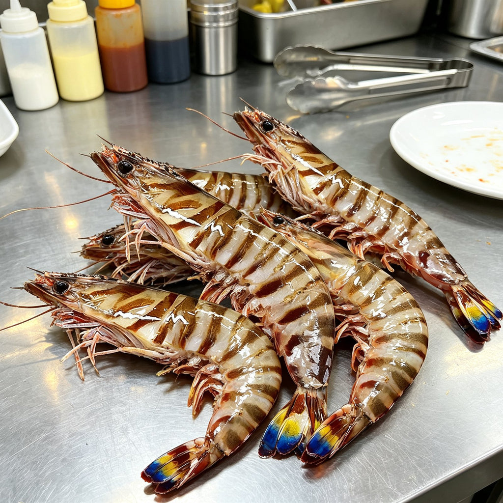 Fresh Whole Raw Tiger Prawns